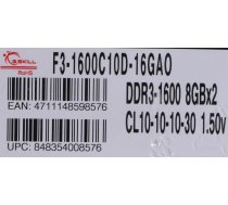 G.Skill 16GB PC3-12800 Kit memory module 2 x 8 GB DDR3 1600 MHz | F3-1600C10D-16GAO | 4711148598576 | PAMGSKDR30056