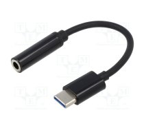 Adapter; USB 3.1; Jack 3.5mm socket,USB C plug; 0.12m; white | SAVAK-35  | SAVAK-35
