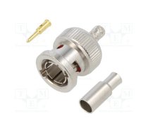 Connector: BNC; plug; male; straight; 75Ω; soldering,crimped; POM | 031-71013-RFX  | 031-71013-RFX