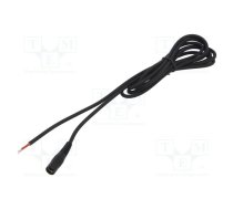 Cable; 1x1mm2; wires,DC 5,5/2,5 socket; straight; black; 1.5m | S25-TT-C100-150BK  | S25-TT-C100-150BK