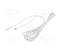 Cable; 1x1mm2; wires,DC 5,5/2,5 socket; straight; white; 1.5m | S25-TT-C100-150WH  | S25-TT-C100-150WH