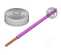 Wire; FLRY-B; 1x0.5mm2; stranded; Cu; PVC; pink; 60V; Class: 5 | FLRY-B0.50-PK/1 | FLRY-B0.50-PK/1