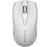 CANYON MW-7, 2.4Ghz wireless mouse, 6 buttons, DPI 800/1200/1600, with 1 AA battery ,size 110*60*37mm,58g,white | CNE-CMSW07W | 5291485009557
