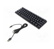Keyboard; black; USB C; wired,US layout; mechanical keyboard,RGB | SAVGK-BLACKOUT-BL | BLACKOUT BLUE