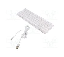 Keyboard; white; USB C; wired,US layout; 1.8m | SAVGK-WHITEOUT-BR  | SAVGK-WHITEOUT BROWN