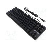 Keyboard; black,red; USB A; wired,US layout; mechanical keyboard | SAVGK-TEMPESTRX-RD | TEMPEST RX RED