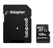 Memory card microSDHC 128GB CL10 UHS I + adapter GOODRAM (SFGODMD128M1AAA) | M1AA-1280R12  | 5908267930168 | PAMGORSDG0137