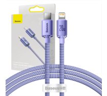 Baseus Crystal kabelis USB-C uz Lightning, 20W, PD, 1,2 m (violets) | CAJY000205  | 6932172602765 | CAJY000205