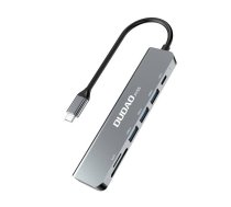 Adapter 6in1 Dudao A15S USB-C to 3x USB, 1x USB-C, SD | TF (gray) (A15S) | A15S  | 6973687240363 | A15S