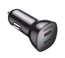 Charger CHOETECH 2xUSB-C: 12-24V, 40W, QC3.0 + PD | TC0008  | 6971824978988