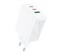 Acefast A41 wall charger, 2x USB-C + USB, GaN 65W (white) | A41 white  | 6974316281764 | 043276