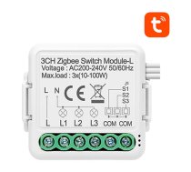 Smart Switch Module ZigBee Avatto N-LZWSM01-3 No Neutral TUYA | N-LZWSM01-3  | 6976037360681 | 047978