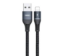 Cable USB Lightning Remax Colorful Light, 2.4A, 1m (black) (RC-152i) | RC-152i  | 6972174152066 | 047491