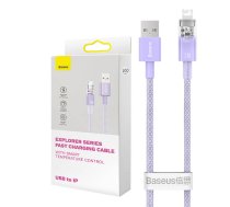 Fast Charging cable Baseus USB-A to Lightning  Explorer Series 2m, 2.4A (purple) (CATS010105) | CATS010105  | 6932172629007 | 048739