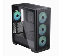 Datora korpuss APNX C1 Black | APNX-C1-BK-V1-ARGB | 4711099474301 | OBUAEROBU0076