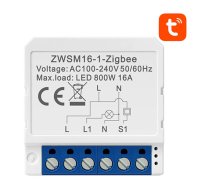 Smart Switch Module ZigBee Avatto ZWSM16-W1 TUYA | ZWSM16-W1  | 6976037360162 | ZWSM16-W1
