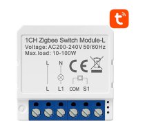 Smart Switch Module ZigBee Avatto LZWSM16-W1 No Neutral TUYA | LZWSM16-W1  | 6976037360858 | 047979