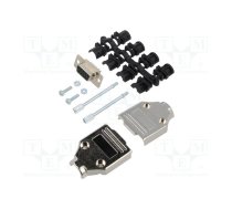 D-Sub; PIN: 9; plug; female; for cable; straight; soldering | MHDTPK9-DM9S-K  | MHDTPK9-DM9S-K