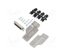 D-Sub; PIN: 25; plug; female; for cable; angled 90°; soldering | MHDCMR25-DB25S-K  | MHDCMR25-DB25S-K