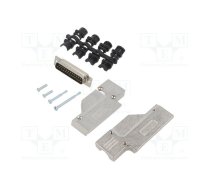 D-Sub; PIN: 25; plug; male; for cable; angled 90°; soldering | MHDCMR25-DM25P-K  | MHDCMR25-DM25P-K