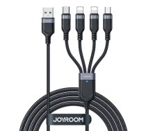 4in1 USB cable USB-A - USB-C | 2 x Lightning | Micro for charging and data transmission 1.2m Joyroom S-1T4018A18 - black | S-1T4018A18l  | 6956116758622 | S-1T4018A18l