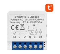 Smart Switch Module ZigBee Avatto ZWSM16-W2 TUYA | ZWSM16-W2  | 6976037360179 | ZWSM16-W2