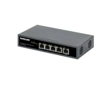 Intellinet 5-Port Gigabit Switch with PoE Passthrough, One IEEE 802.3bt (PoE++ / 4PPoE) PD PoE Port with 95 W Power Input, Four PSE PoE ports, PoE Power Budget up to 65 W, IEEE 802.3at/af Compliant Output, Desktop, Wall-mount Option | 561808  | 7666235618