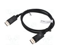Cable; DisplayPort 1.4; DisplayPort plug,both sides; 1m; black | AK-340106-010-S  | AK-340106-010-S