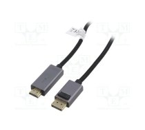 Cable; DisplayPort 1.2,HDMI 2.0; DisplayPort plug,HDMI plug; 1m | DB-340202-010-S  | DB-340202-010-S