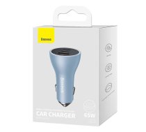 Baseus Golden Contactor Pro car charger, 2x USB-C, 1x USB, 65W (blue) | CGJP010003  | 6932172612825 | 035024