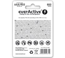 R03/AAA akumulatori 1.2V everActive Silver line Ni-MH 800 mAh iepakojumā 2 gb. | AKAAA.800eASL2  | 5903205771339