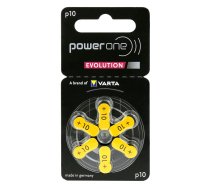 6 x Power One Evolution Varta 10 hearing aid batteries | BCVAP10EV | 0104043752331820 | p10