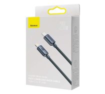 Baseus crystal shine sērijas ātrās uzlādes datu kabelis USB Type C to Lightning 20W 1.2m melns (CAJY000201) | CAJY000201 | CAJY000201