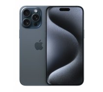 Apple | iPhone 15 Pro Max | Blue Titanium | 6.7 " | Super Retina XDR | 2796 x 1290 pixels | Apple | A17 Pro | Internal RAM 8 GB | 256 GB | Dual SIM | Nano-SIM and eSIM | 4G | 5G | Main camera 48+12+12 MP | Secondary camera 12 MP | iOS | 17 | MU7A3PX/A  | 