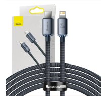 Baseus Crystal kabelis USB-C to Lightning 20W PD 2m melns | CAJY000301  | 6932172602772 | CAJY000301