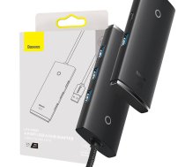 Baseus Lite Series Hub 4in1 USB to 4x USB 3.0, 25cm (Black) | WKQX030001  | 6932172606183 | WKQX030001