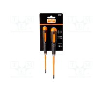 Kit: screwdrivers; insulated; PlusMinus PZ-type; ERGO®; tag; 2pcs. | SA.BE-9890SL  | BE-9890SL