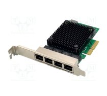 PC extension card: PCIe; PCIe,RJ45 socket x4; 2.5Gbps | DN-10136  | DN-10136