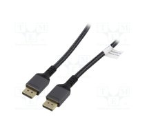 Cable; DisplayPort plug,both sides; textile; DisplayPort 1.4 | DB-340201-030-S | DB-340201-030-S