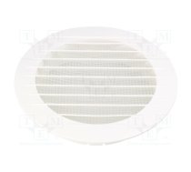 Accessories: ventilation grille; white; Body dim: Ø133x26mm; ABS | 007-0184  | 007-0184