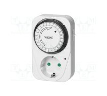 Programmable time switch; 15min÷24h; 230VAC/16A; IP20; Schuko | VIR-MT-1-SCHUKO  | MT-1(GS)