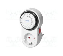 Programmable time switch; 15min÷24h; 230VAC/16A; Usup: 230VAC | OR-PRE-443-SCHUKO  | OR-PRE-443(GS)