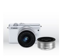 Canon EOS M200 15-45mm IS STM + EF-M 22mm STM (White) | 999803318232