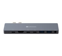 CANYON DS-8 Multiport Docking Station with 8 port, 1*Type C PD100W+2*Type C data+2*HDMI+2*USB3.0+1*Audio. Input 100-240V... | 5291485006136  | 5291485006136