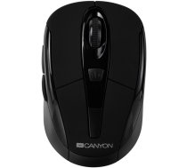 CANYON MSO-W6, 2.4GHz wireless optical mouse with 6 buttons, DPI 800/1200/1600, Black, 92*55*35mm, 0.054kg | CNR-MSOW06B  | 8717371859534