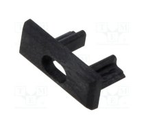 Cap for LED profiles; black; MICRO-PLUS; with hole | K-C24392C07TW  | C24392C07TW