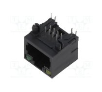 Socket; RJ45; PIN: 8; with LED; Layout: 8p8c; on PCBs,PCB snap; THT | MTJ-88ARX1-LG  | MTJ-88ARX1-LG