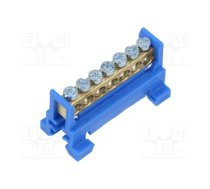 Connector: terminal block; 16mm2; ways: 1; terminals: 7; blue; TS35 | PE.4023  | E.4023