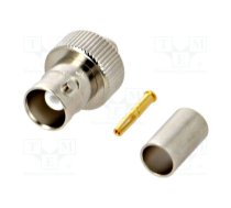 Connector: BNC; plug; female; straight; 50Ω; crimped; for cable | J01001A0073  | J01001A0073