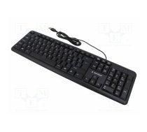 Keyboard; black; USB A; BE layout,wired; 1.5m | KB-U-103-BE | KB-U-103-BE
